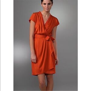 Diane Von Furstenberg Silk Mateo Dress Orange 4